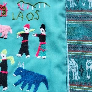 Hill tribe hand-embroidered apron